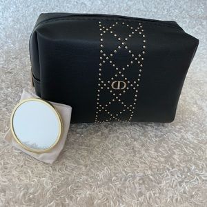 Christian Dior travel bag & compact mirror